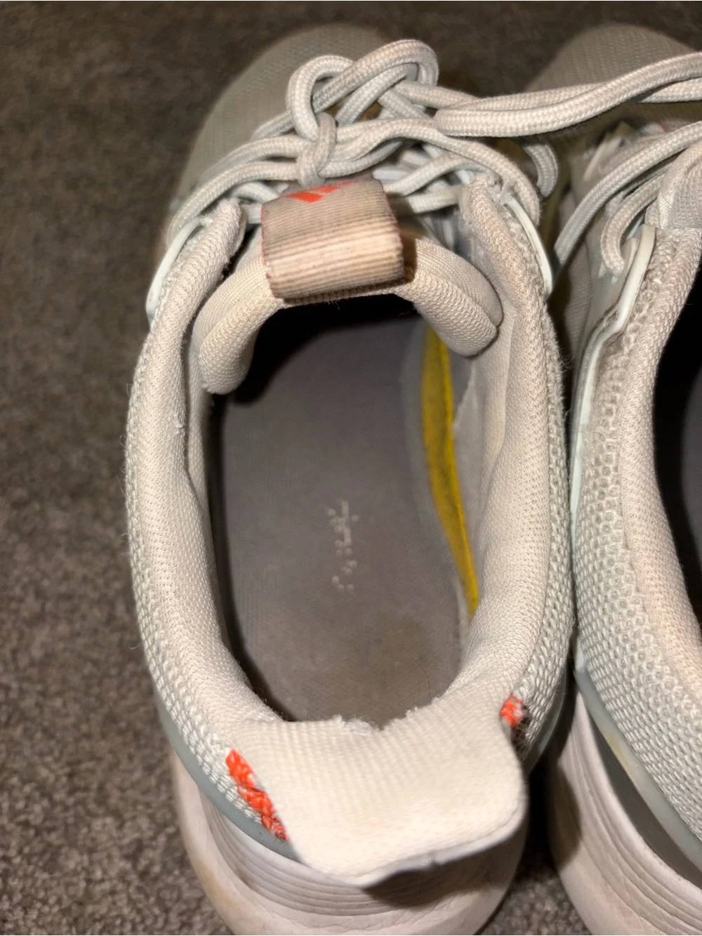 adidas Women's Pale Pink and White Athletic Sneakers